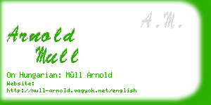 arnold mull business card